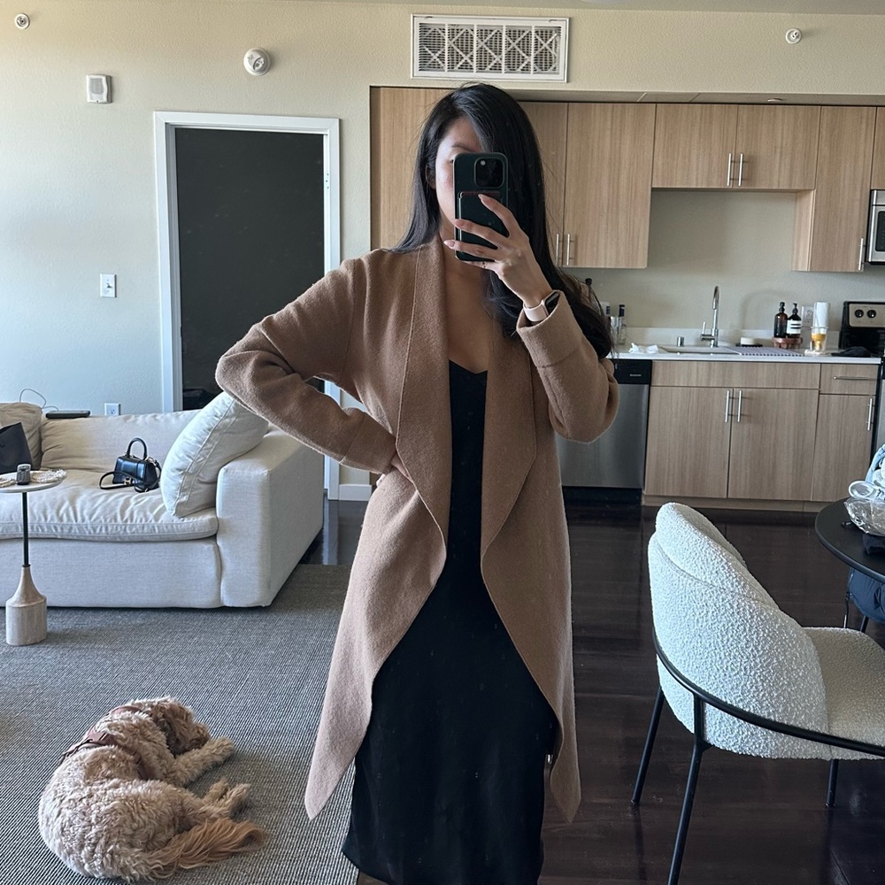 Anthropologie Belted Sweater Trench Coat - XS